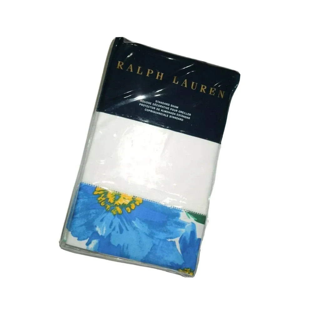 Ralph Lauren ASHLYN LIZBETH Standard Sham Floral Flower Blue Multi 20‎ X 28
